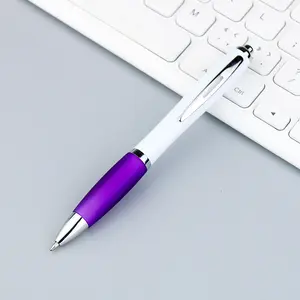 قلم صغير بتصميم ملفوف من البلاستيك حسب الطلب ويمكن الطباعة عليه حسب الطلب على علامة تجارية للشركات
