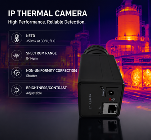 Caméra thermique industrielle infrarouge réseau 1280x1024 640x512 384x288 12m 17m LWIR pour mesure de température à faible coût - Product Image 3