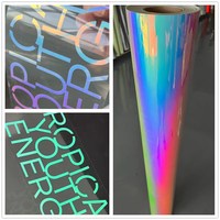 Vinyle fluorescent de film lumineux arc-en-ciel coloré auto-adhésif pour autocollants de voiture