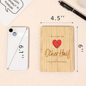 <strong>Valentines</strong> Day Handmade Polished Modern Wooden Anniversary Keepsake <strong>Card</strong> <strong>for</strong> Husband Wife <strong>Boyfriend</strong> Girlfriend Romantic I Love - Product Image 6