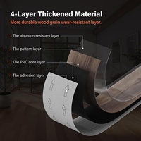 Planches de sol en vinyle auto-adhésives à effet bois de 1,2 mm, à coller, imperméables, en PVC, pour la décoration intérieure
