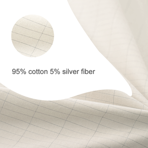 Aterramento folha equipada logotipo personalizado proteção contra radiação aterramento 400TC algodão orgânico fibra de prata casa para materno infantil - Product Image 6