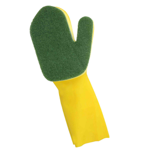Gants en latex sans poudre de 36 cm <span class=keywords><strong>pour</strong></span> le nettoyage domestique, la cuisine, <span class=keywords><strong>les</strong></span> <span class=keywords><strong>vitres</strong></span>, <span class=keywords><strong>les</strong></span> voitures, avec chiffon et éponge inclus - Vente en gros - Product Image 4