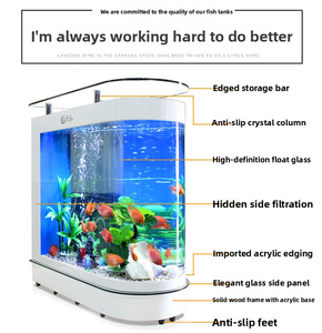 <span class=keywords><strong>Aquarium</strong></span> en verre transparent sur mesure, grand cube, <span class=keywords><strong>aquarium</strong></span> pour poissons, <span class=keywords><strong>aquarium</strong></span> en verre avec façade bombée - Product Image 6