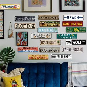 Dilanyu Cartel de chapa en relieve Vintage Colgante de pared Publicidad Carteles de metal - Product Image 3