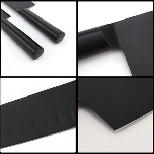 Juego de 2 Cuchillos de Cocina Profesionales Negros Santoku KITCHENCARE, Venta al por Mayor - Product Image 6