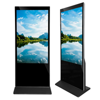 Écran d'affichage numérique interactif tactile tout-en-un 4K de 55 pouces avec support au sol pour la publicité en magasin de détail, fonction SDK