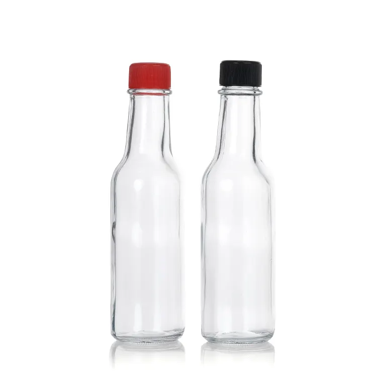 Moda 150Ml yuvarlak şekil cam sıcak sos şişesi s cam soya sosu şişesi sos şişesi