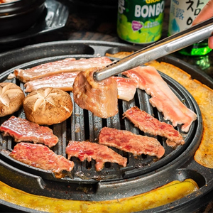 Populaire Coréen BBQ Nécessité Restaurant Antiadhésif Facilement Nettoyé BBQ Oeuf Émail Fromage Grill Pan - Product Image 5