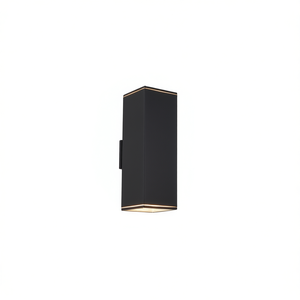 Applique murale extérieure Mirrea 18 pouces en aluminium noir mat, luminaire LED rectangulaire étanche pour patio - Product Image 1