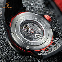 SANYIN Oem Odm usine course noir et rouge montre mécanique pour hommes luxe élégant personnalisé propre Logo Unique montre-bracelet Production