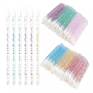 50 Piezas de Pinceles Desechables <span class=keywords><strong>para</strong></span> Labios y Pestañas, Aplicadores de Rímel <span class=keywords><strong>para</strong></span> Extensiones de Pestañas, Varitas <span class=keywords><strong>para</strong></span> Lápiz Labial, Sets de Herramientas de Maquillaje Cosmético - Product Image 1