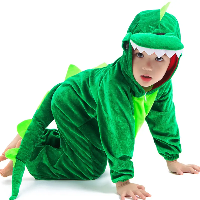 Roupa de Halloween mascote animal cosplay Tiranossauro Rex Dinossauro macacão azul para fantasia de festa infantil