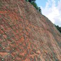 Filet de protection contre les chutes de pierres en acier galvanisé tressé, flexible, pour la sécurité des pentes