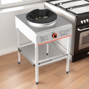 Cuisinière à gaz professionnelle en acier inoxydable à brûleur unique, 18000W, à faible pression et haute flamme, avec protection anti-extinction - Product Image 2