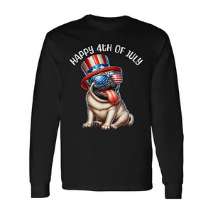 Camiseta de manga larga con diseño de perro patriótico del 4 de julio - Product Image 2