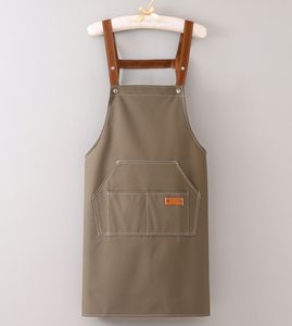 Custom Design Kitchen <b>Apron</b> Elegant Durable Light Green <b>Aprons</b> <b>with</b> <b>Pockets</b> - Product Image 1