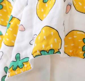 Wholesales Custom 110*110 cm Baby <b>Blankets</b> 100% Organic Cotton <b>Blanket</b> 6 Layers Muslin Swaddle <b>Wrap</b> - Product Image 5