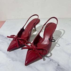 Taglia 41 42 scivoli scarpe estive Open Toe sandali <span class=keywords><strong>bassi</strong></span> da donna tacco rosso - Product Image 6