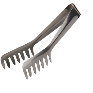 Pince à pâtes et salade en acier inoxydable Syh1518 pour cuisine, barbecue, vaisselle et pain, compatible lave-vaisselle, vente en gros - Product Image 1