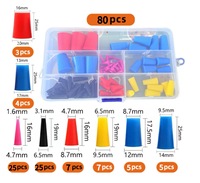 Kit de bouchons coniques en silicone Anken, colorés, électroplaqués, pour couvrir les trous, ensembles de bouchons de protection en caoutchouc, emballage en boîte