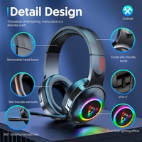 Casque de jeu stéréo pour PS4 PC Xbox, casque supra-auriculaire à réduction de bruit avec micro