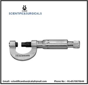 <b>Micrometer</b> Screw Gauge with Ratchet Stop 1mm Pitch 15mm - Product Image 3