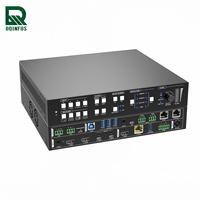 Saklar Multiview KVM Seamless HDBT 4x2 4K60Hz Jarak Jauh 100m 2.0b dengan Kontrol Panel Depan untuk Aula Pameran