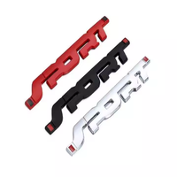 Autocollant d'Accessoires de Voiture en Métal 3D Style Chrome Noir pour Coffre de Voiture Automobile Racing Sport Mot Lettre Logo Emblème Badge Décalque