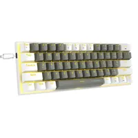 Mini clavier de jeu mécanique filaire LED 61 touches, bon marché, pour Gamer, ordinateur portable, ordinateur de bureau