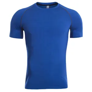 Camisetas deportivas orgánicas personalizadas para hombre, ropa deportiva sin marca para gimnasio y Yoga, venta al por mayor, cuello redondo