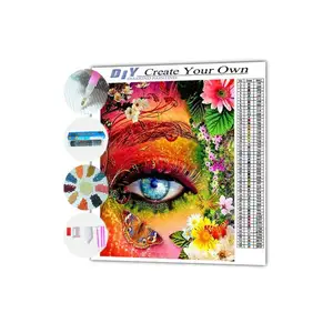 DIY Painting by Funny Diamond Art Painting Kits Eye for Adults Mosaic Counted Kits Gift for Family