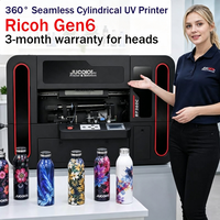 Jucolor Industrial 360 °   Impresora UV Cilíndrica Ricoh Gen6 de Alta Velocidad para Latas de Aluminio, Botellas, Urnas de Cremación