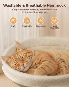 Sturdy Rotating <b>Large</b> Cat <b>Desk</b> Bed Perch with Removable Washable Fabric Cover - Product Image 5