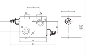 Vblp (OM) วาล์วระบายข้ามคู่พร้อมวาล์วตรวจสอบนำร่อง - Product Image 4
