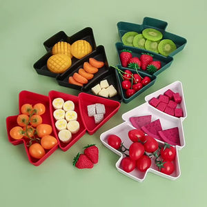 Boîte de rangement en plastique pour fruits, bonbons et graines de melon séchées, avec compartiments, pour la maison, idéale pour les fêtes de Noël (vente en gros) - Product Image 1