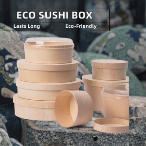 Accessoires de <span class=keywords><strong>cuisine</strong></span> au design moderne Boîte à sushi sashimi au saumon japonais Boîte à lunch en bois de qualité alimentaire - Product Image 2