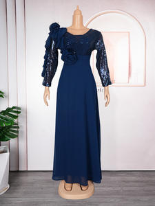 <span class=keywords><strong>Robe</strong></span> de Soirée de Luxe pour Femme Col en V Manches 3/4 en Mousseline de Soie avec Paillettes Coupe Empire Style A-Line pour <span class=keywords><strong>Demoiselle</strong></span> <span class=keywords><strong>d</strong></span>'<span class=keywords><strong>Honneur</strong></span> et Fête – Disponible en 3XL - Product Image 5