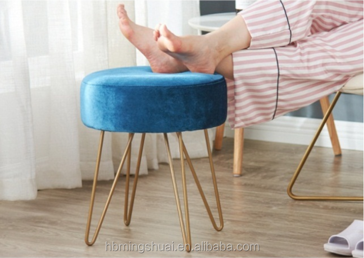 milieu du siècle classique maison meubles de chambre pouf en velours noir forme personnalisée pouf pouf tabouret côté lit velour