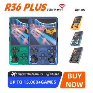 Console de jeu portable rétro open source Gift R36Plus, système Linux, écran IPS 4 pouces, RK3326, lecteur vidéo de poche pour N64 PS1 - Product Image 5