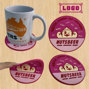 For Drink Cup Pvc Rubber Coaster Custom Logo Coasters Custom Double Sided Coaster