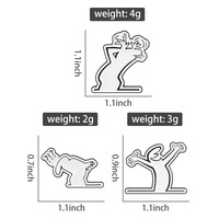 Italienische Komödie-Animationsfiguren Emaille-Pins Lustige Gesichter Dynamische Posen Cartoon-Broschen Anstecknadeln Großhandel