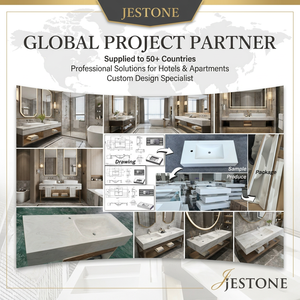 <span class=keywords><strong>Vasca</strong></span> da Bagno in Pietra Artificiale JESTONE OEM ODM Personalizzabile in Dimensioni e Colore, <span class=keywords><strong>Vasca</strong></span> Freestanding in Pietra Artificiale con Progettazione in 3 Giorni per Progetti Alberghieri di Lusso - Product Image 4