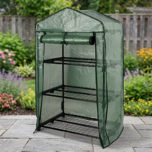 Serra da balcone moderna a 3 livelli Galileo, facile da montare, portatile, con telaio pop-up in acciaio laminato a caldo e materiale in PVC - Product Image 2