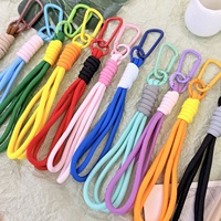 En gros, Cordon porte-clés en sangle tressée en polyester, style mousqueton, pour poupées et accessoires de jouets en peluche