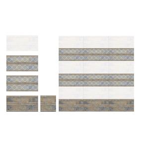 Carreaux muraux émaillés de couleur marron avec motif floral blanc 30x60cm - Product Image 5