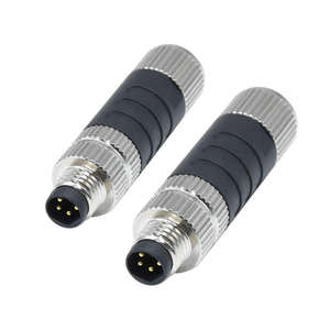 ขั้วต่อสายไฟแบบกันน้ำ M8 B Code 5 ขา แบบเกลียวตรง ประกอบในภาคสนาม ปลั๊กตัวผู้ กึ่งพลาสติก มาตรฐาน IP67 - Product Image 5