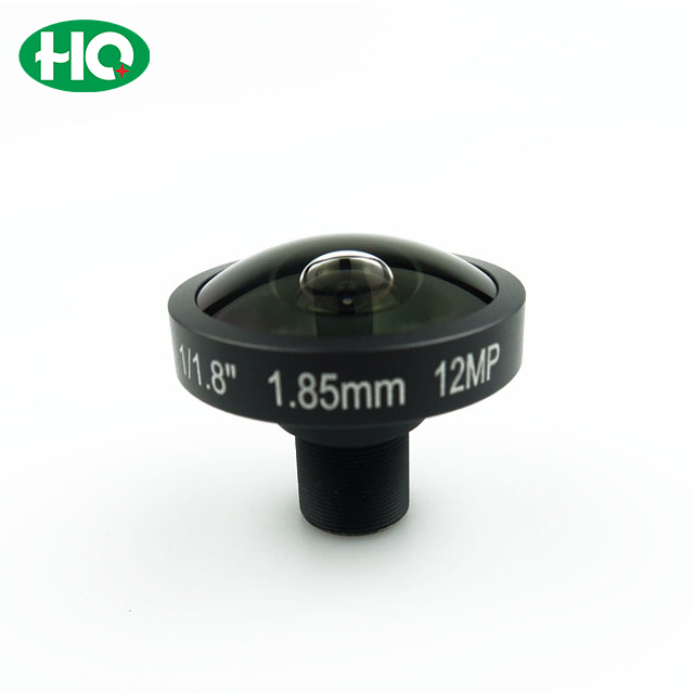 1/1.8" F2.0 12 Megapixel Focal Length 1.85mm FOV 185 Degree 4K M12 Fisheye IR Lens