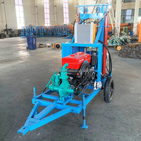 Foreuse hydraulique rotative à roues pour puits de forage agricole, profondeur de 150 m à 200 m, machine de forage de puits d'eau