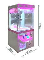 Mini machine à griffes transparente à monnayeur pour attraper les poupées, pour parcs d'attractions, centres commerciaux, centres de divertissement familial et usage commercial